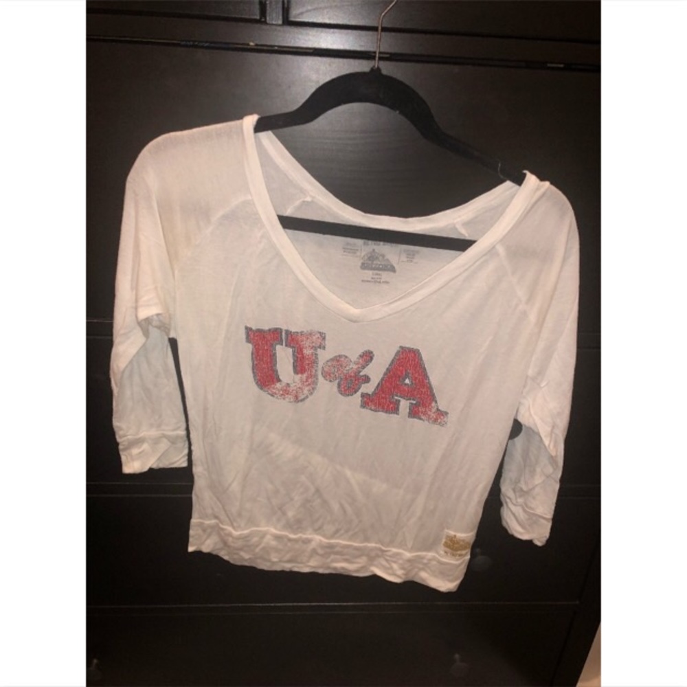 Retro brand university of Arizona white 3/4 sleeve